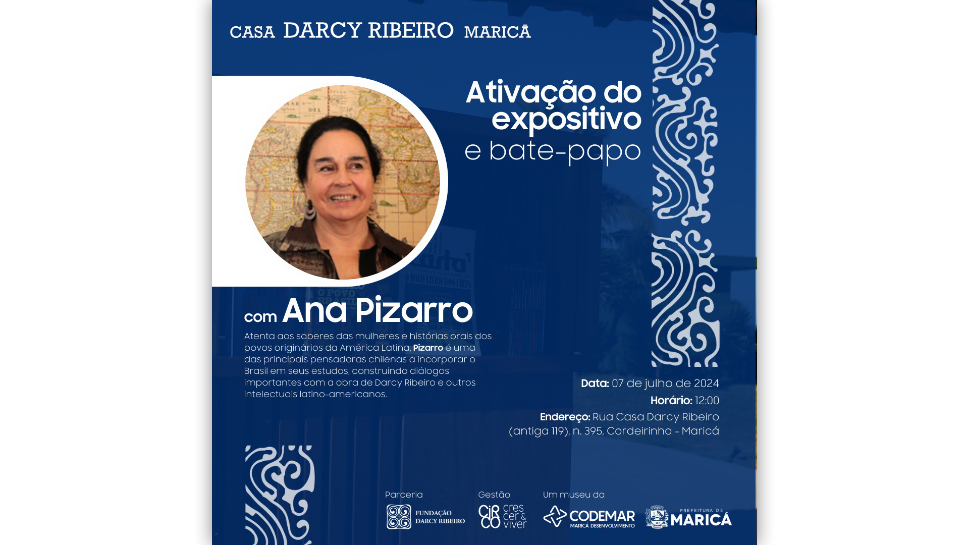 Ativação do expositivo e bate papo com Ana Pizarro