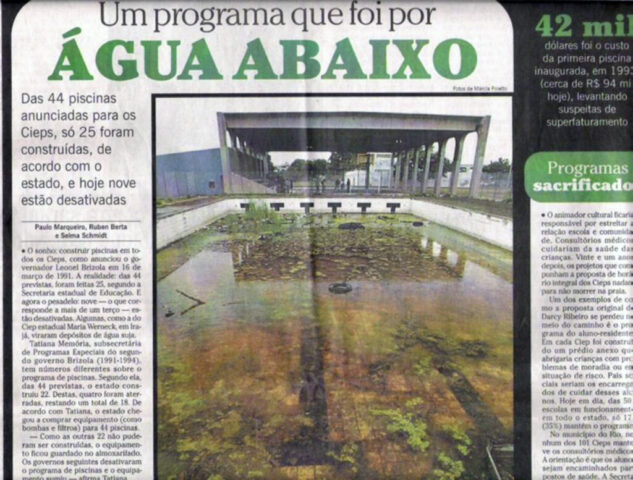 Um programa que foi por água abaixo